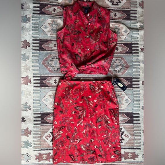 Linen Matching Skirt Set - Picture 1 of 4
